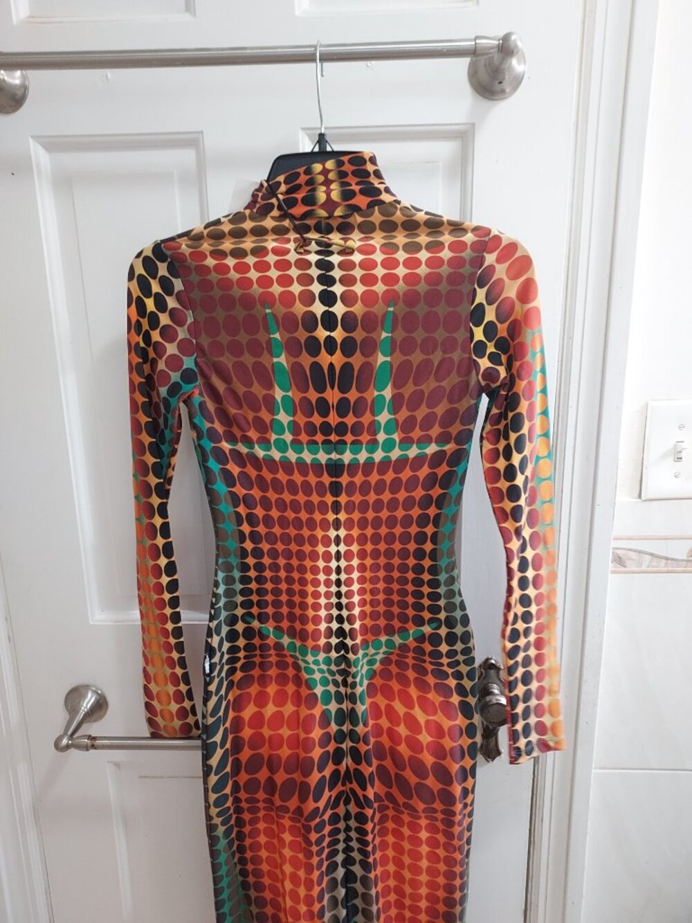 Jean Paul Gaultier High Neck Zip Up Midi Illusion Dress - Picture 6 of 10